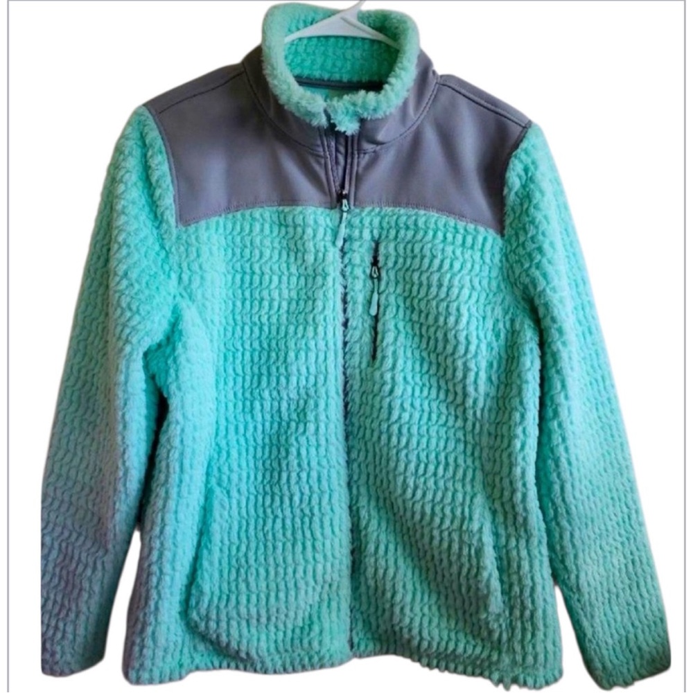 Mint Green Plush Fleece Jacket
